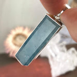 Aquamarine Crystal Bar Pendant