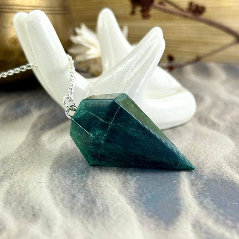 High Grade Fuchsite Pendulum