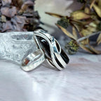 Chunky Amber Sterling Silver Ring