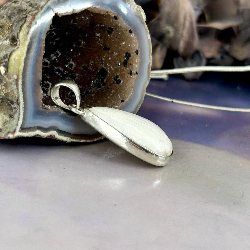 Scolecite Teardrop Pendant