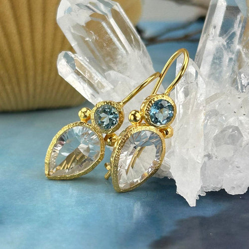 Quartz And Topaz Earrings