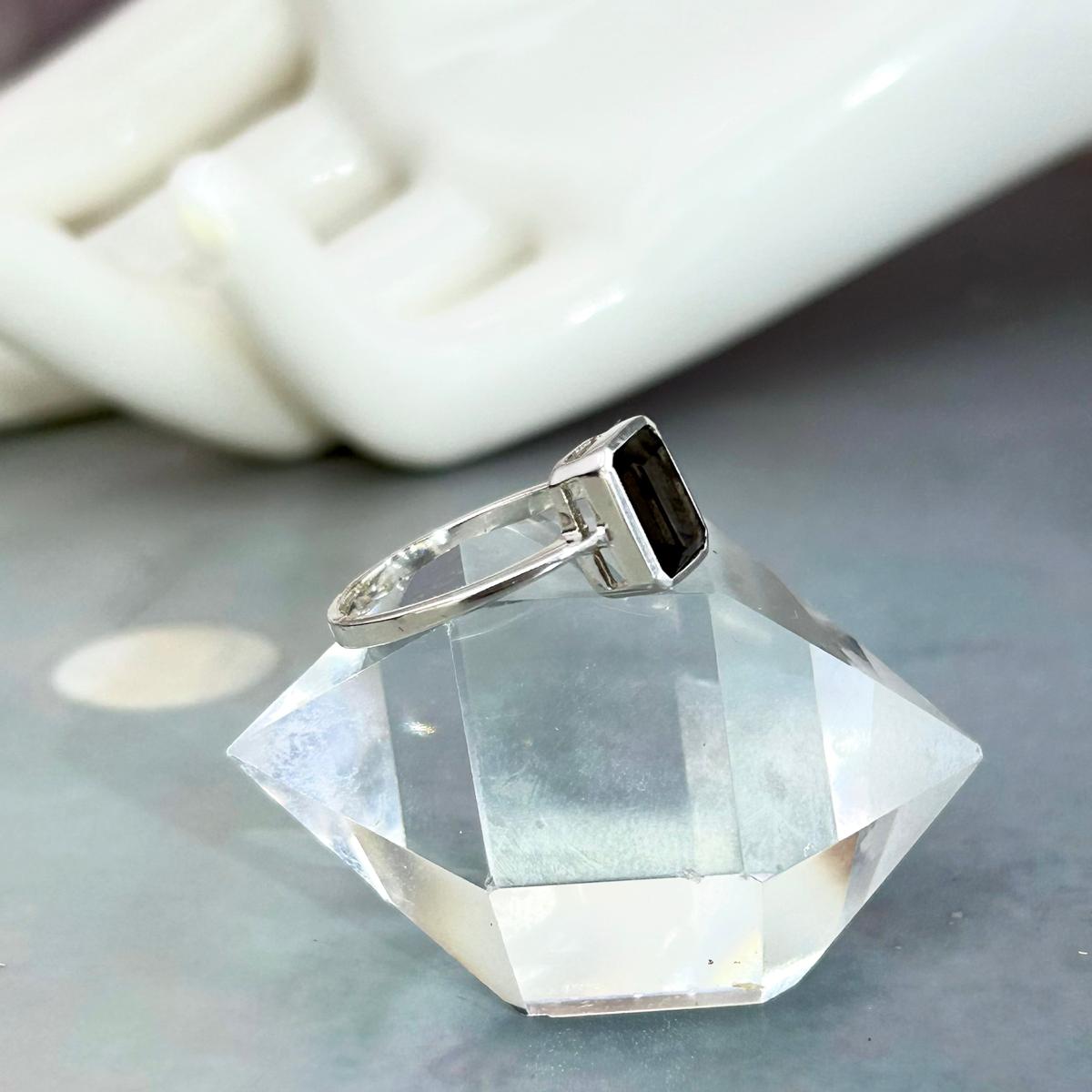 Assorted Gemstone Emerald Cut Ring