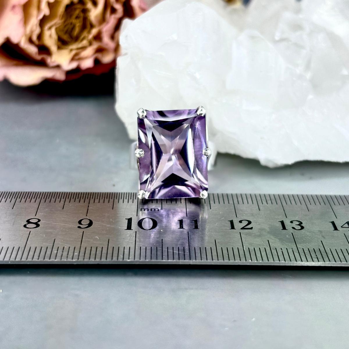 Bold Amethyst Silver Ring