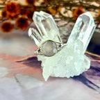 Pink Crystal Silver Ring