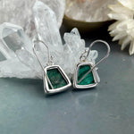 Green And Blue Crystal Earrings