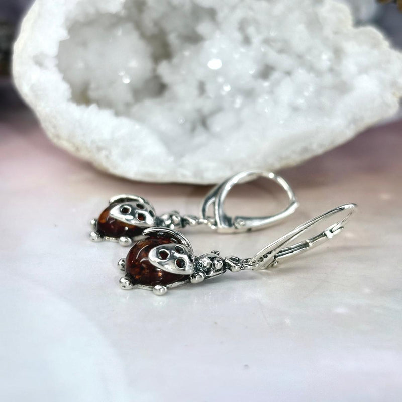 Ladybird Sterling Silver Earrings