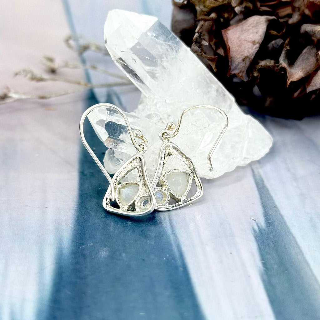 Sterling Silver Moonstone Earrings