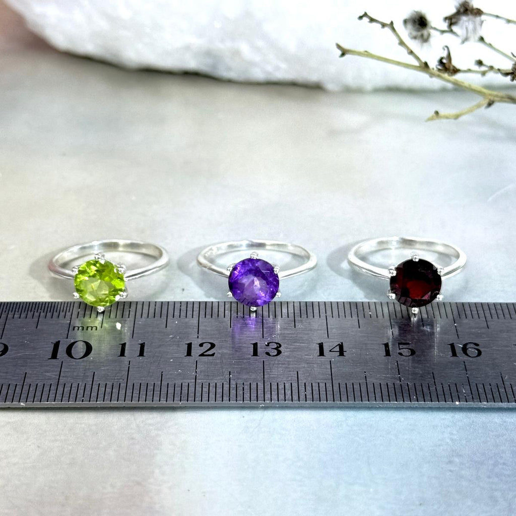 Assorted Gemstone Brilliant Cut Ring