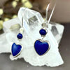 Lapis Lazuli Heart Earrings