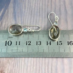 Smokey Quartz & Blue Topaz Double Drop Earrings