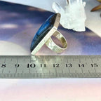 High Flash Labradorite Ring