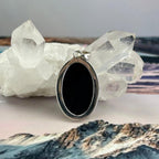 Ink Black Stone Pendant