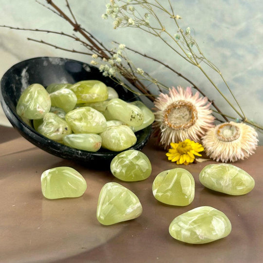Prehnite Tumbled Stones