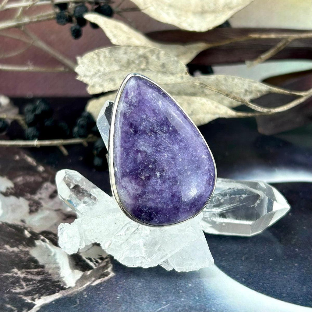 Large Purple Crystal Ring