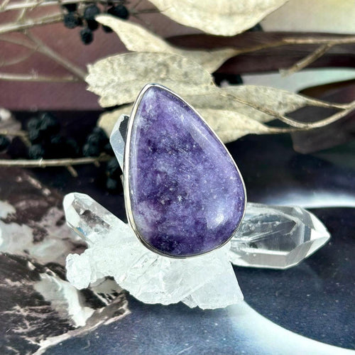Large Purple Crystal Ring