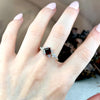 Garnet & Cubic Zirconia Diamond Cut Ring
