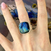 Labradorite Square Ring