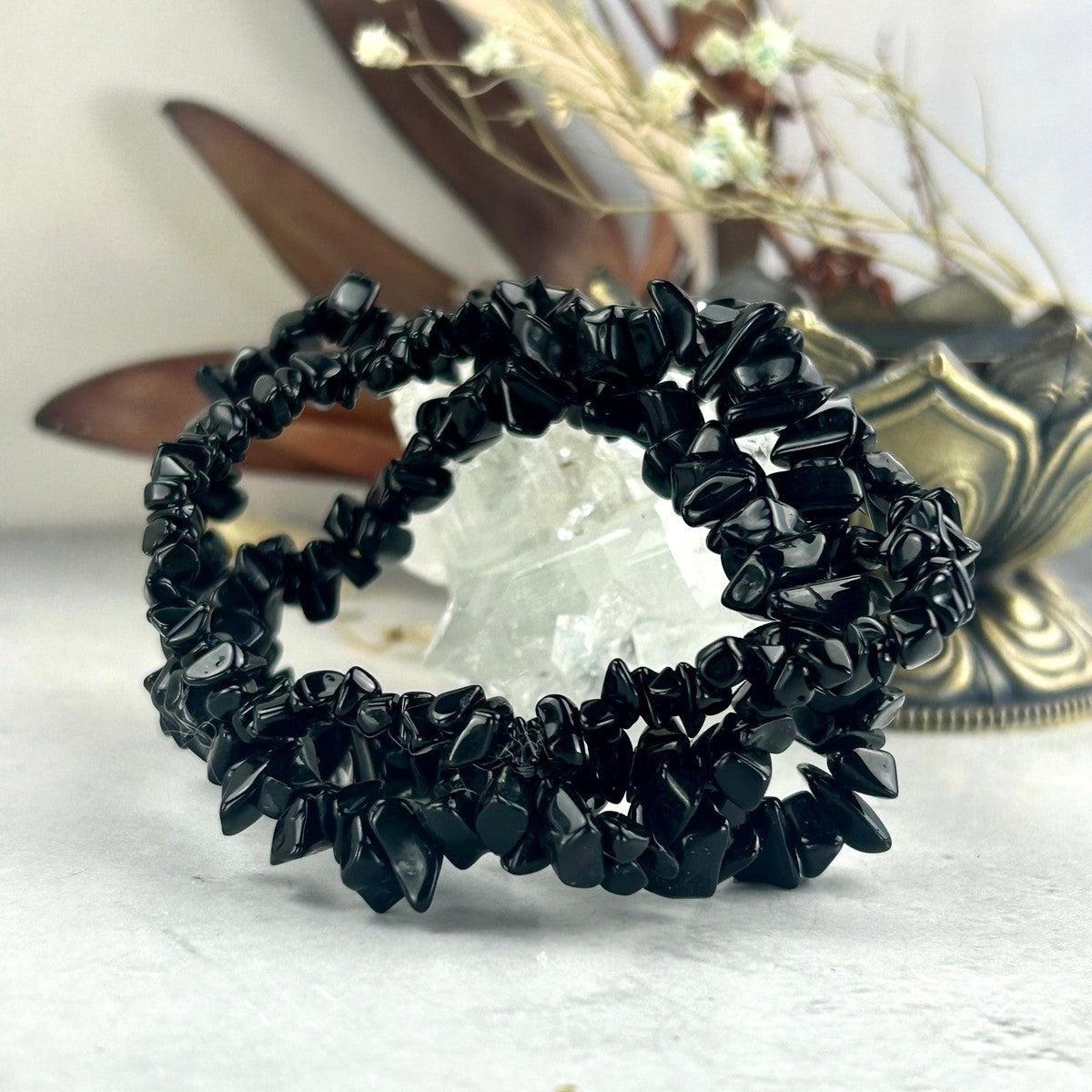Black Onyx Elastic Bracelet