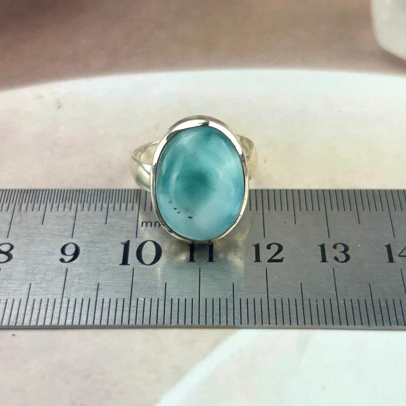 Blue And Green Larimar Ring