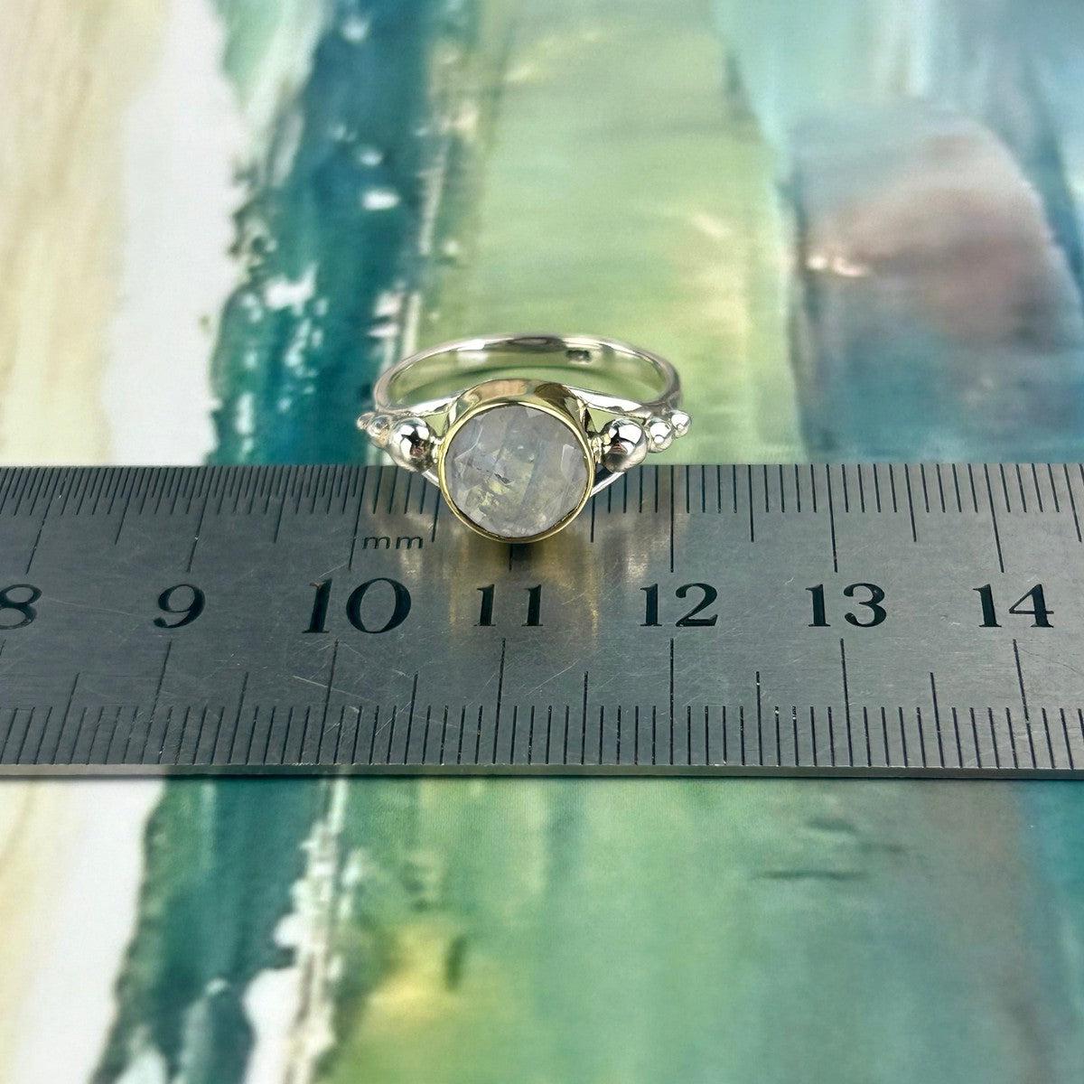 Rainbow Moonstone Classic Design Ring