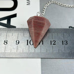 Pink Stone Silver Chain Pendulum