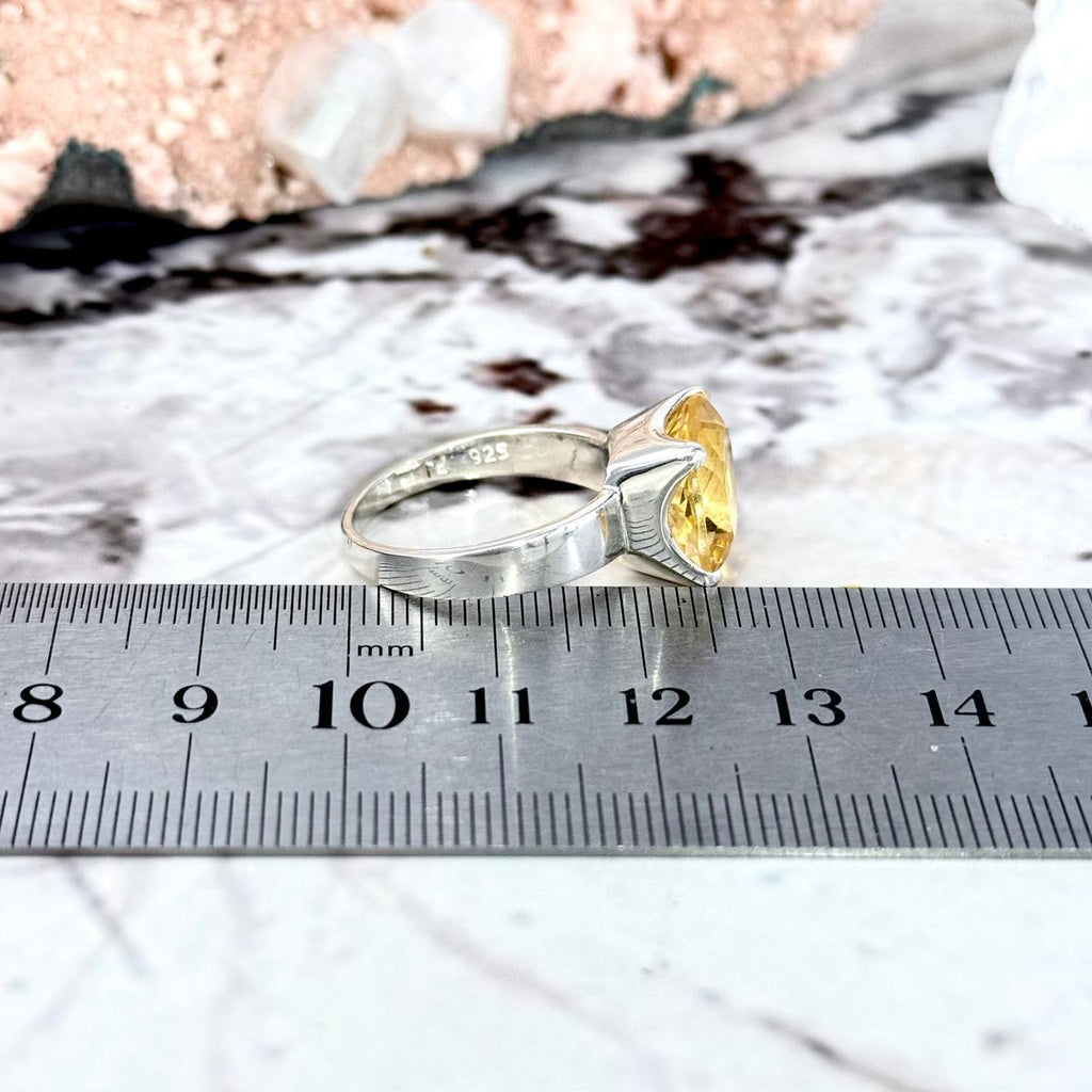 Yellow Gemstone Silver Ring