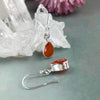 Carnelian Pear Cut Earrings