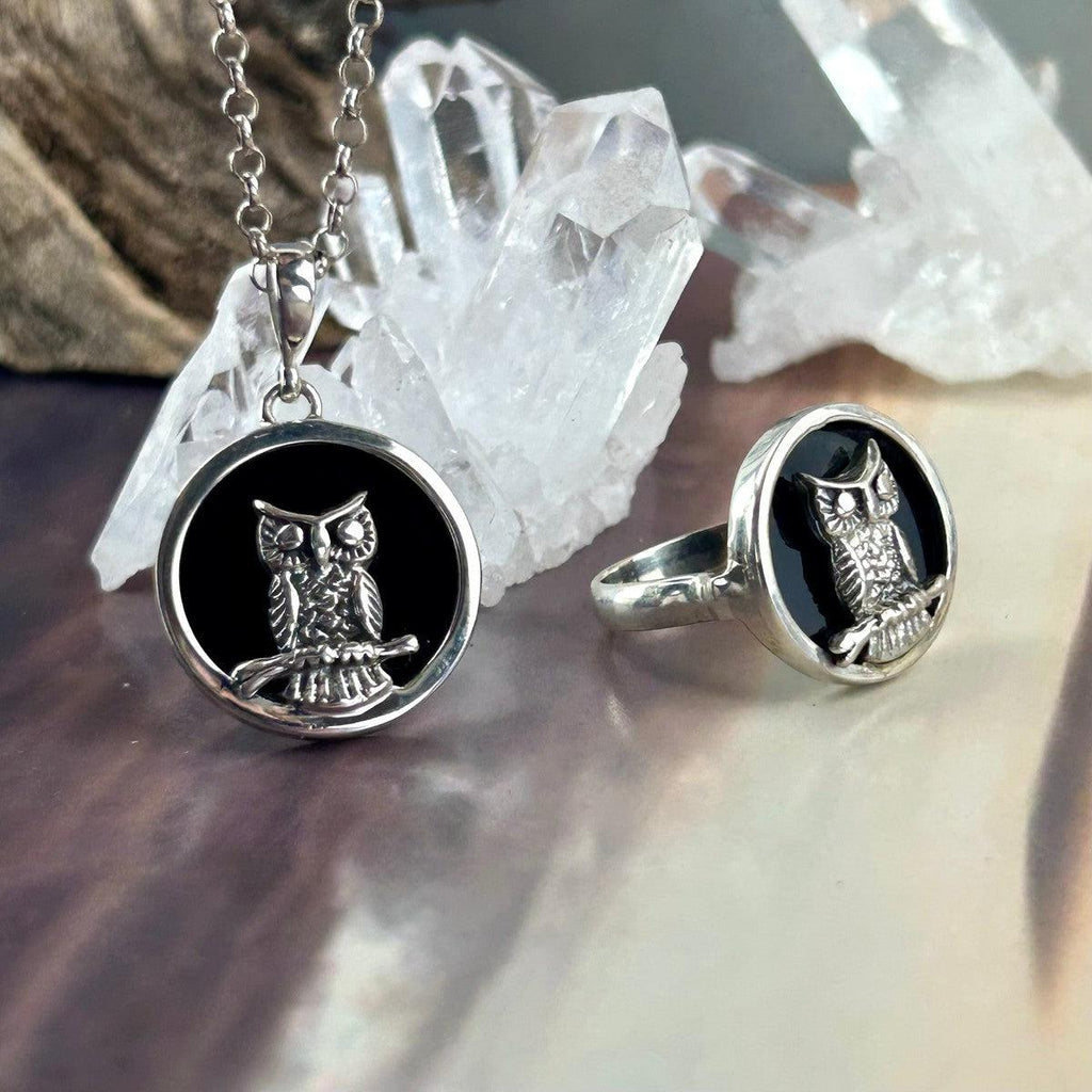 Sterling Silver Owl Jewellery Set