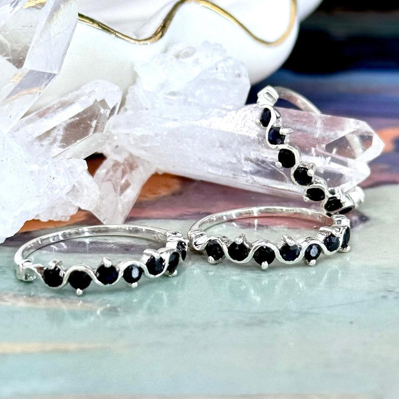 Blue Gemstone Silver Ring