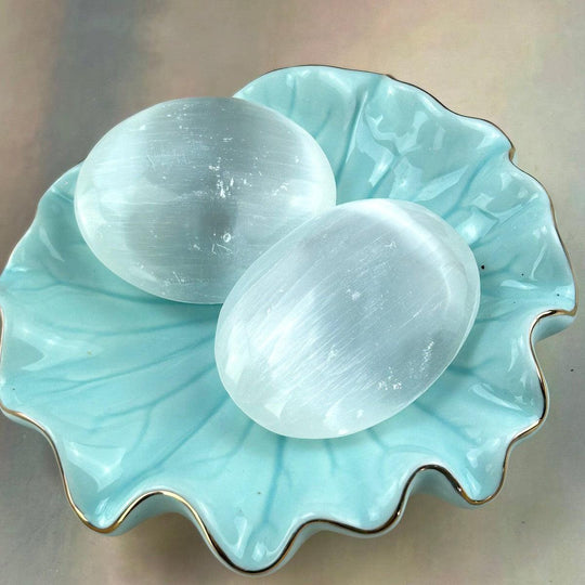 Selenite Large Palm Stones