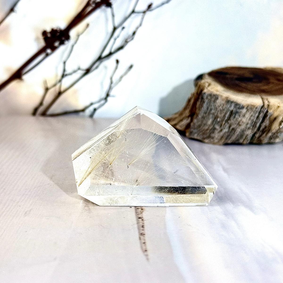 Golden Rutile Crystal