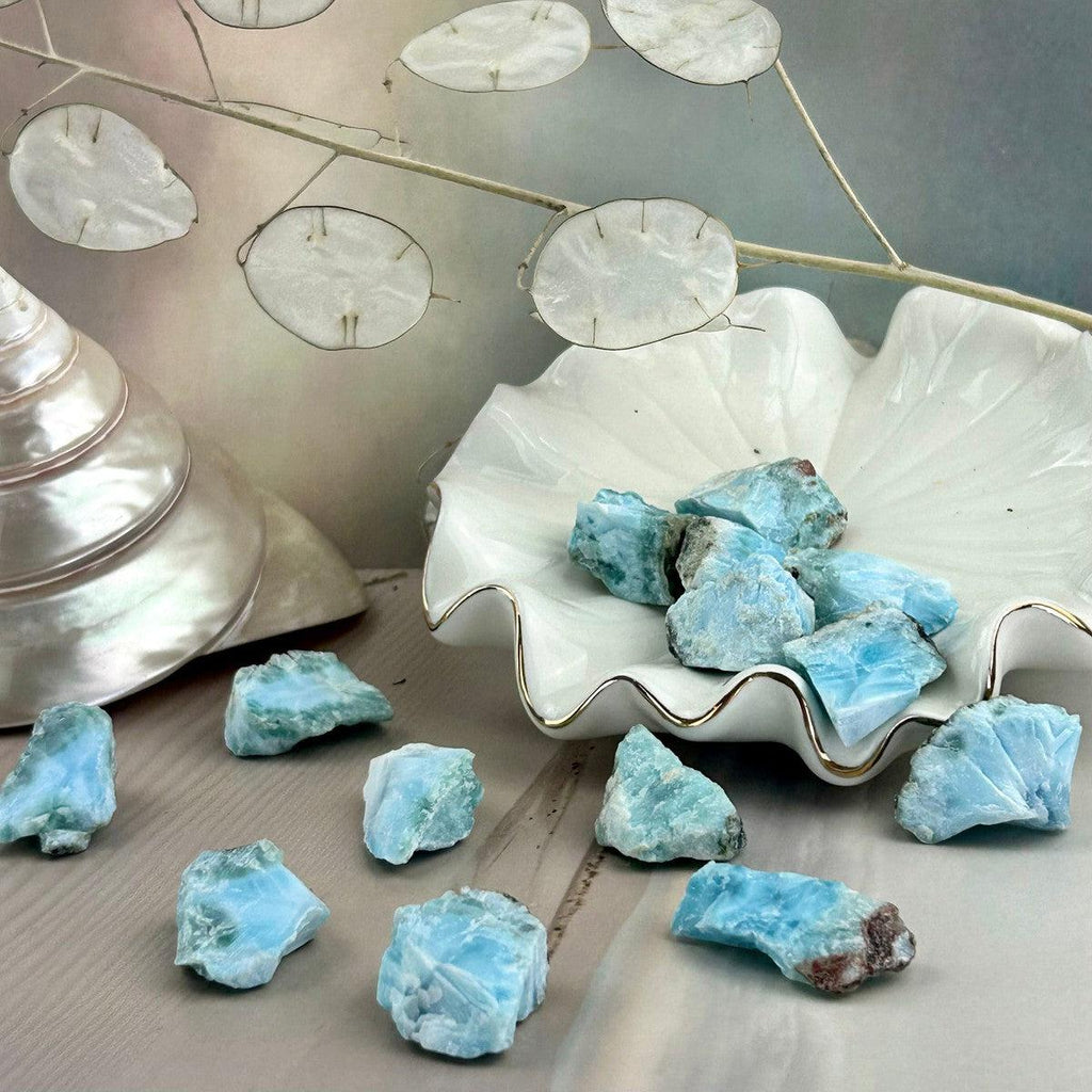 Semi Polished Larimar Crystal