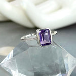 Assorted Gemstone Emerald Cut Ring