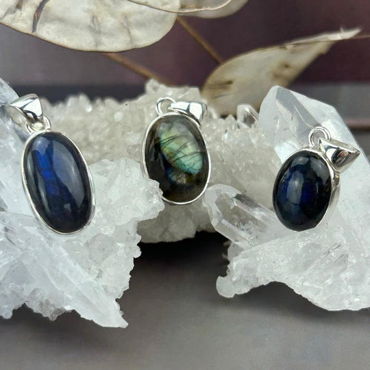 Labradorite Oval Pendants