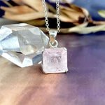 Square Cut Morganite Pendant