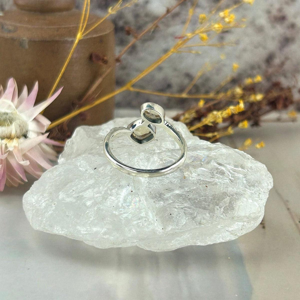 Citrine Two Stone Ring
