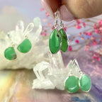 Green Chalcedony Drop Earrings