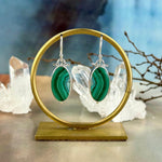 Elongated Oval Stone Earrings