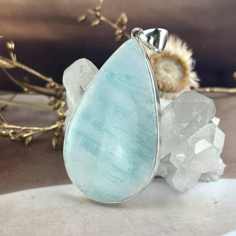 Hemimorphite Teardrop Large Pendant The Empress Wolf