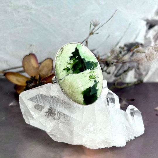 Chrome Chalcedony Oval Ring