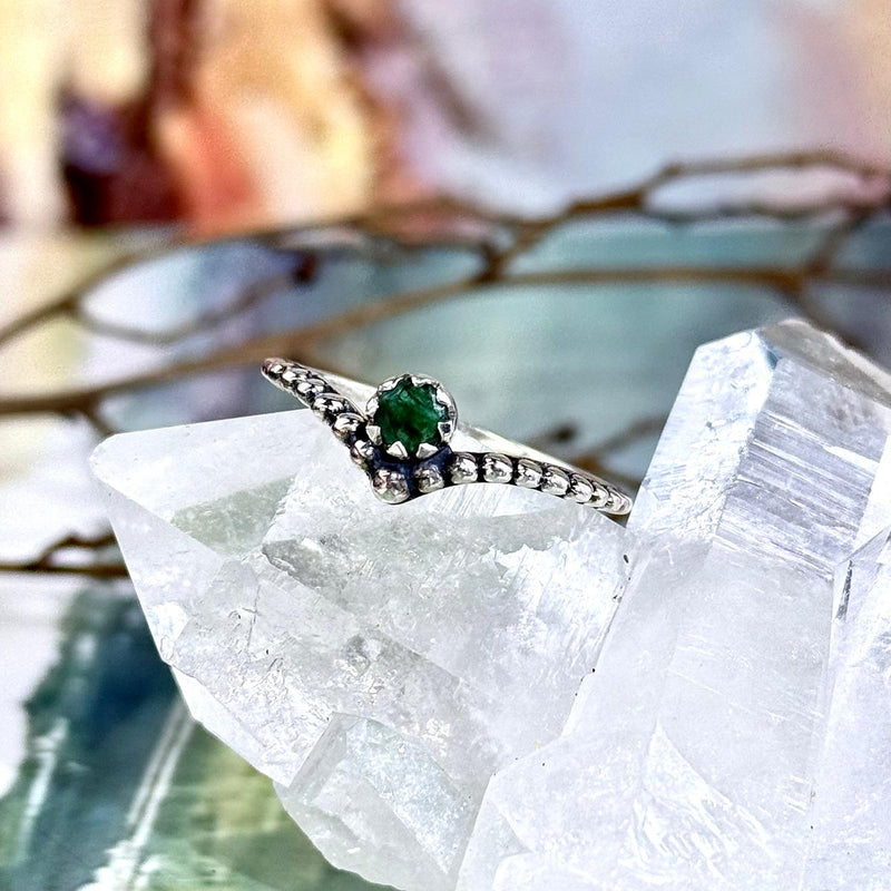 Sterling Silver Emerald Ring