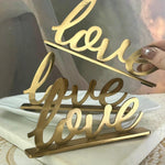Gold Love Display Sign