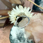 Deep Red Garnet Crystal Ring