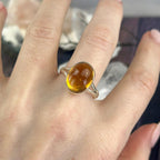 Yellow Stone Silver Setting Ring