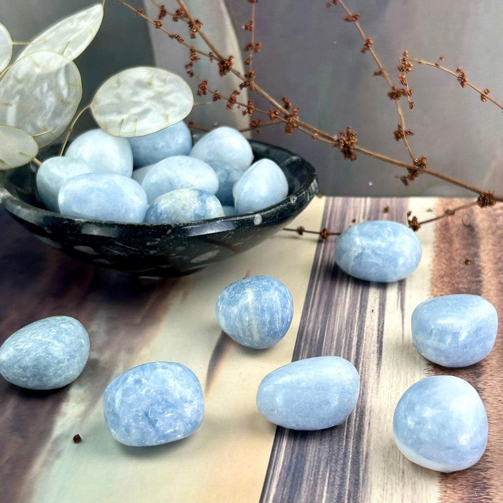 Blue Calcite Tumble Stone