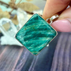Amazonite Tile Pendant
