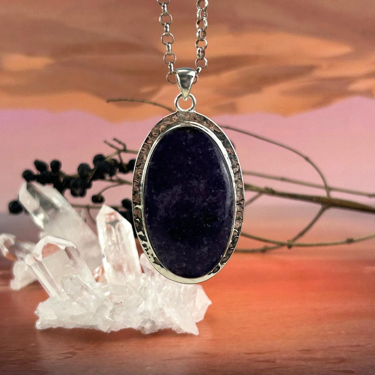 Deep Purple Crystal Pendant