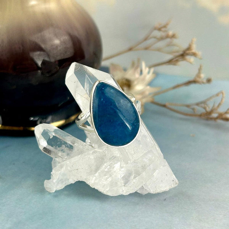 Blue Apatite Sterling Silver Ring