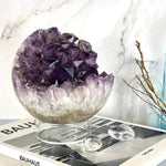 Amethyst Open Mouth Geode Crystal Ball 3785g