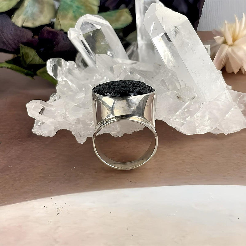 Authentic Moldavite Sterling Silver Ring